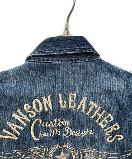 VANSON（バンソン）VANSON (バンソン) 刺繍デニムオールインワン インディゴ サイズ:Mの古着・服飾アイテム