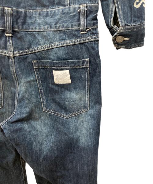 VANSON（バンソン）VANSON (バンソン) 刺繍デニムオールインワン インディゴ サイズ:Mの古着・服飾アイテム