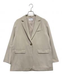 Noble（ノーブル）の古着「エステルソフトカルゼロングスリットジャケット」｜ベージュ