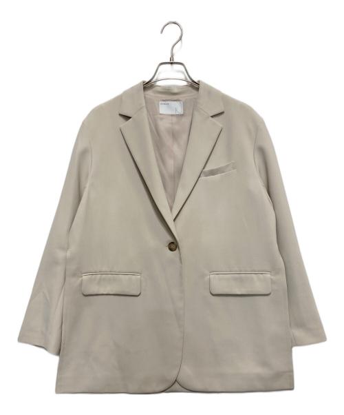 Noble（ノーブル）Noble (ノーブル) エステルソフトカルゼロングスリットジャケット ベージュ サイズ:38の古着・服飾アイテム