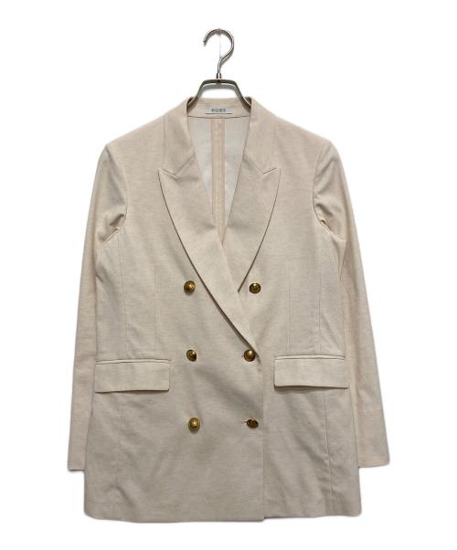 PLST（プラステ）PLST (プラステ) リネンブレンドダブルジャケット ベージュ サイズ:Ⅿの古着・服飾アイテム