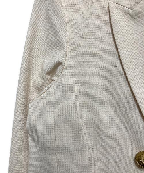 PLST（プラステ）PLST (プラステ) リネンブレンドダブルジャケット ベージュ サイズ:Ⅿの古着・服飾アイテム