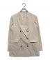 PLST（プラステ）の古着「リネンブレンドダブルジャケット」｜ベージュ