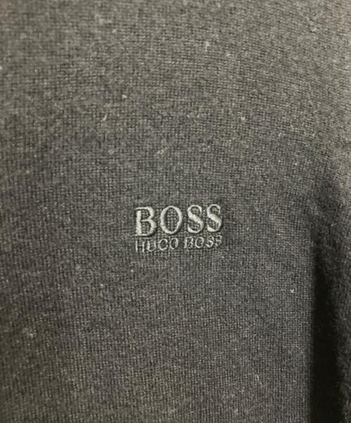 BOSS HUGO BOSS（ボス ヒューゴボス）BOSS HUGO BOSS (ボス ヒューゴボス) ニットポロシャツ ブラック サイズ:Mの古着・服飾アイテム