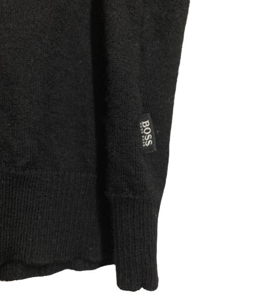 BOSS HUGO BOSS（ボス ヒューゴボス）BOSS HUGO BOSS (ボス ヒューゴボス) ニットポロシャツ ブラック サイズ:Mの古着・服飾アイテム