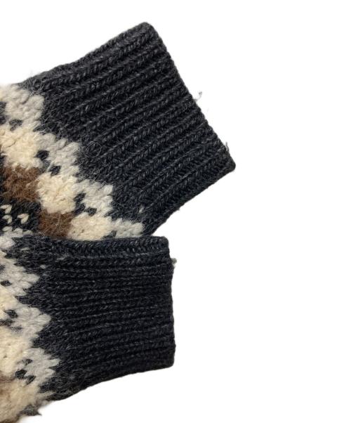 23区（ニジュウサンク）23区 (ニジュウサンク) ミックスマテリアルジャガードニット ブラック サイズ:Mの古着・服飾アイテム