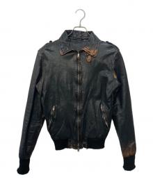 GIORGIO BRATO（ジョルジョブラッド）の古着「ラムレザージャケット」｜ブラック