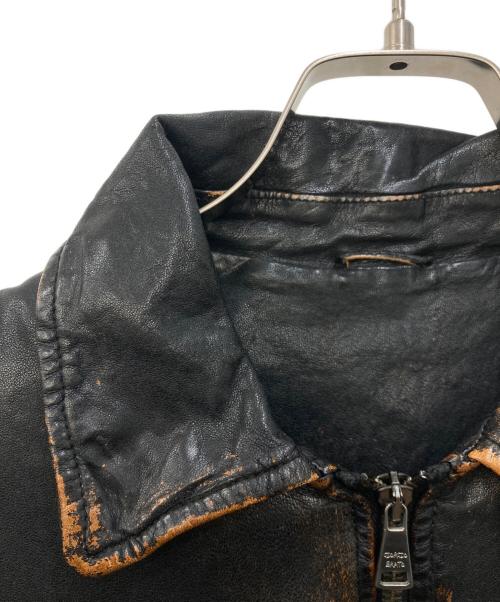 GIORGIO BRATO（ジョルジョブラッド）GIORGIO BRATO (ジョルジョブラッド) ラムレザージャケット ブラック サイズ:SIZE 48の古着・服飾アイテム