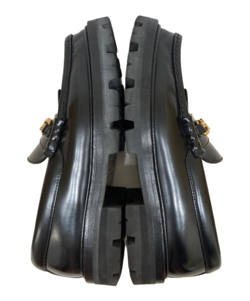 CELINE（セリーヌ）CELINE (セリーヌ) トリオンフ チェーン マーガレットローファー ブラック サイズ:37の古着・服飾アイテム