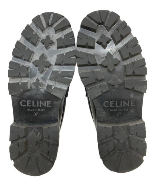 CELINE（セリーヌ）CELINE (セリーヌ) トリオンフ チェーン マーガレットローファー ブラック サイズ:37の古着・服飾アイテム