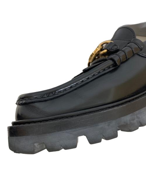 CELINE（セリーヌ）CELINE (セリーヌ) トリオンフ チェーン マーガレットローファー ブラック サイズ:37の古着・服飾アイテム