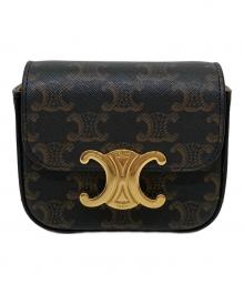 CELINE（セリーヌ）の古着「MINI TRIOMPHE ショルダーバッグ」｜ブラウン