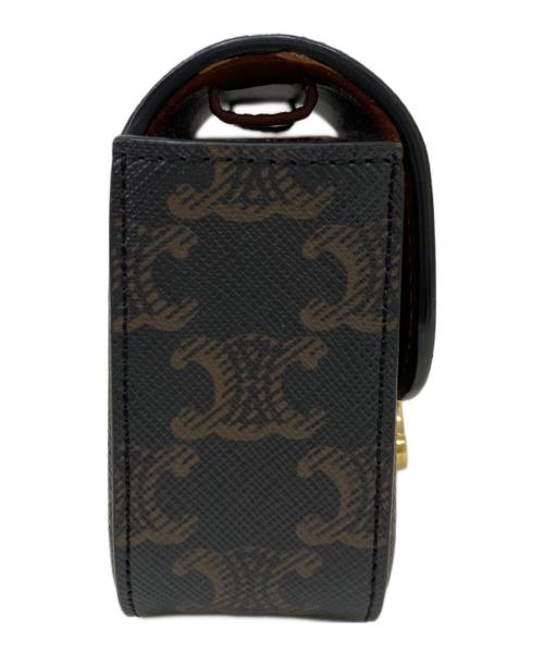 CELINE（セリーヌ）CELINE (セリーヌ) MINI TRIOMPHE ショルダーバッグ ブラウンの古着・服飾アイテム