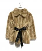 epineエピヌ）の古着「parisienne ribbon 2way fur coat」｜ベージュ