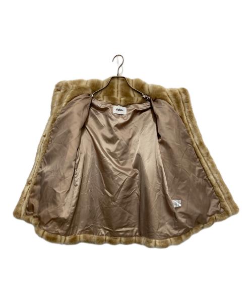 epine（エピヌ）epine (エピヌ) parisienne ribbon 2way fur coat ベージュ サイズ:不明の古着・服飾アイテム