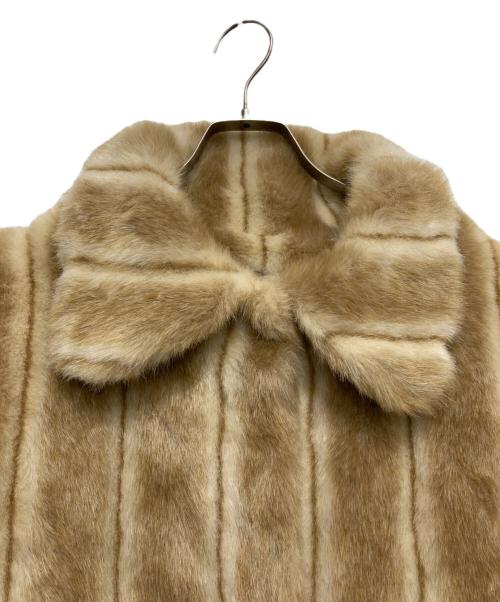 epine（エピヌ）epine (エピヌ) parisienne ribbon 2way fur coat ベージュ サイズ:不明の古着・服飾アイテム