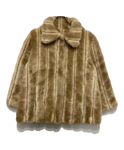 epine（エピヌ）epine (エピヌ) parisienne ribbon 2way fur coat ベージュ サイズ:不明の古着・服飾アイテム