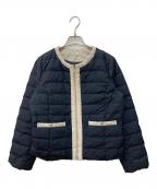 any Sisエニィスィス）の古着「【2WAY】ノーカラーダウン ジャケット」｜ネイビー