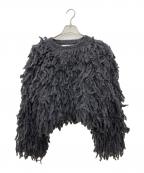 anukeアンヌーク）の古着「Loop Fringe Knit」｜グレー
