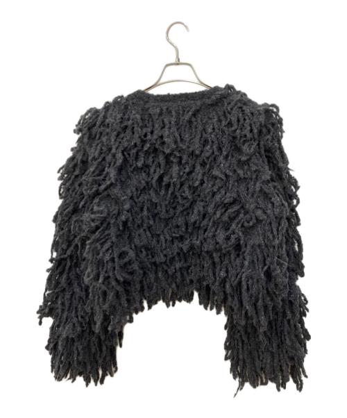 anuke（アンヌーク）anuke (アンヌーク) Loop Fringe Knit グレー サイズ:FREEの古着・服飾アイテム