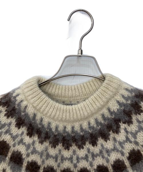 BATONER（バトナ―）BATONER (バトナ―) MOHAIR NORDIC CREW NECK アイボリー サイズ:1の古着・服飾アイテム