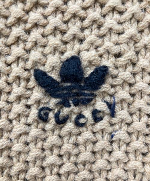 GUCCI（グッチ）GUCCI (グッチ) adidas (アディダス) Red Zip-Up Contrast Knit Polo Sweater レッド サイズ:SIZE XXSの古着・服飾アイテム