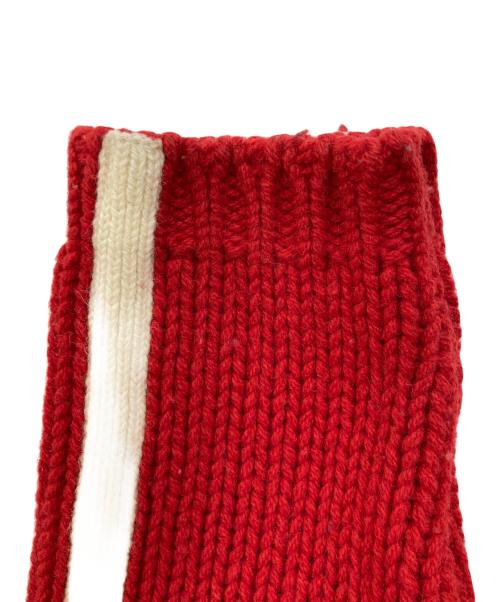 GUCCI（グッチ）GUCCI (グッチ) adidas (アディダス) Red Zip-Up Contrast Knit Polo Sweater レッド サイズ:SIZE XXSの古着・服飾アイテム