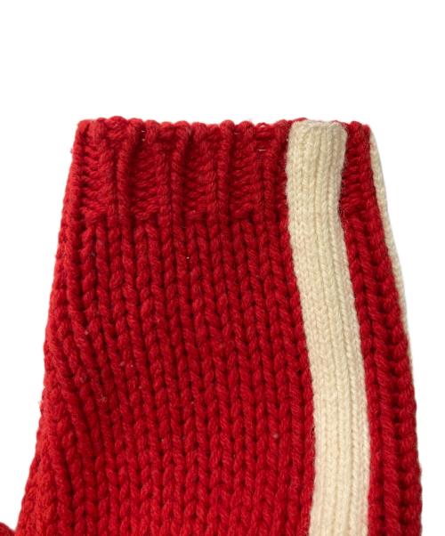 GUCCI（グッチ）GUCCI (グッチ) adidas (アディダス) Red Zip-Up Contrast Knit Polo Sweater レッド サイズ:SIZE XXSの古着・服飾アイテム