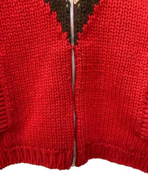 GUCCI（グッチ）GUCCI (グッチ) adidas (アディダス) Red Zip-Up Contrast Knit Polo Sweater レッド サイズ:SIZE XXSの古着・服飾アイテム