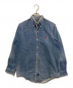 POLO COUNTRYポロカントリー）の古着「ボタンダウンデニムシャツ」｜ブルー