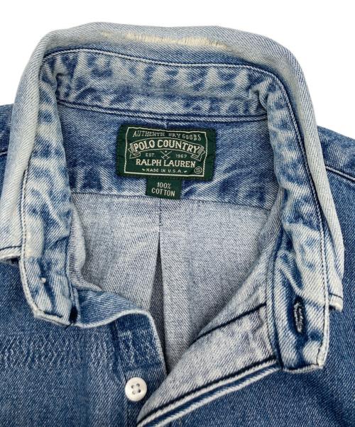 POLO COUNTRY（ポロカントリー）POLO COUNTRY (ポロカントリー) ボタンダウンデニムシャツ ブルー サイズ:Sの古着・服飾アイテム