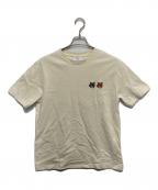 maison kitsuneメゾンキツネ）の古着「DOUBLE BOLD FOX HEAD COMFORT TEE-SHIRT」｜ベージュ