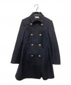 RED VALENTINOレッドヴァレンティノ）の古着「カットワークダブルウールコート」｜ネイビー