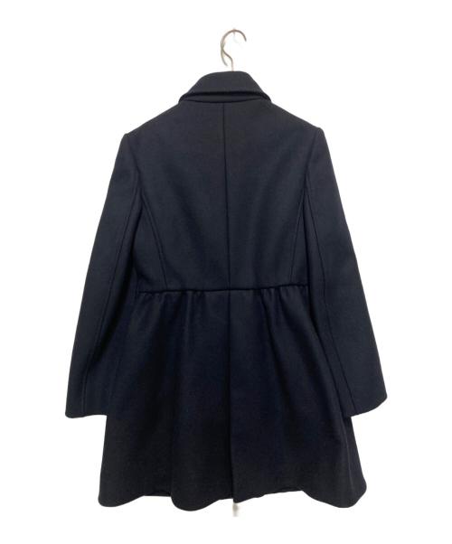 RED VALENTINO（レッドヴァレンティノ）RED VALENTINO (レッドヴァレンティノ) カットワークダブルウールコート ネイビー サイズ:38の古着・服飾アイテム