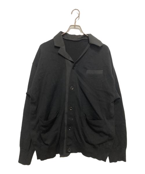 sacai（サカイ）sacai (サカイ) アシンメトリー ボタンアップ カーディガン ブラック サイズ:3の古着・服飾アイテム