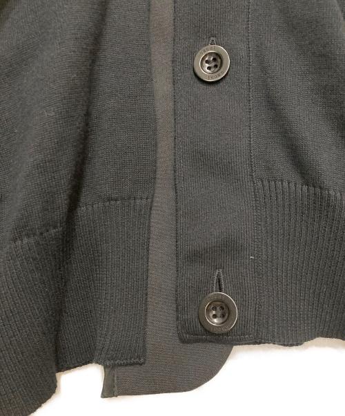 sacai（サカイ）sacai (サカイ) アシンメトリー ボタンアップ カーディガン ブラック サイズ:3の古着・服飾アイテム
