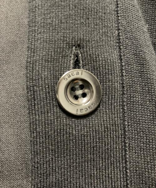 sacai（サカイ）sacai (サカイ) アシンメトリー ボタンアップ カーディガン ブラック サイズ:3の古着・服飾アイテム
