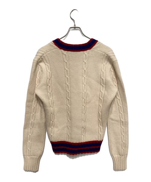 GUCCI（グッチ）GUCCI (グッチ) チルデンニット ベージュ サイズ:Ⅿの古着・服飾アイテム
