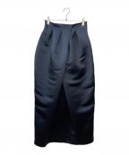 SEAシー）の古着「HEAVY SATIN ORIGAMI SKIRT」｜ネイビー