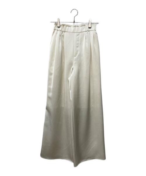 ELLIE（エリー）ELLIE (エリー) サテンワイドパンツ アイボリー サイズ:S 未使用品の古着・服飾アイテム