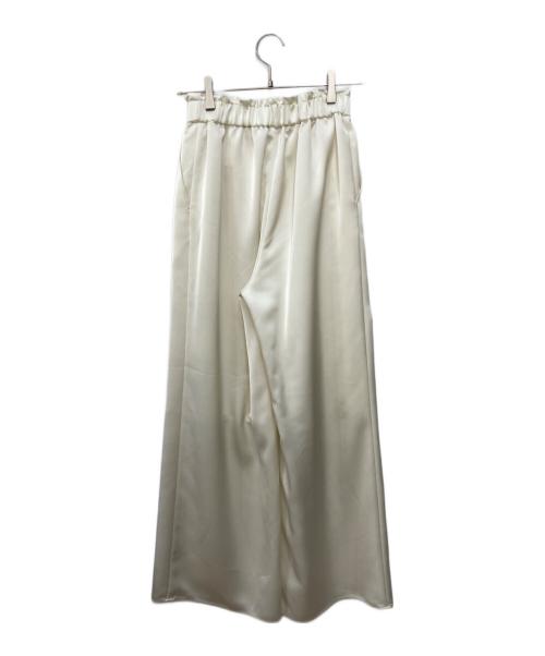 ELLIE（エリー）ELLIE (エリー) サテンワイドパンツ アイボリー サイズ:S 未使用品の古着・服飾アイテム