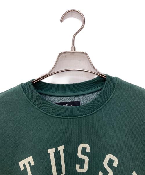 stussy（ステューシー）stussy (ステューシー) ATHLETICS CREW グリーン サイズ:M 未使用品の古着・服飾アイテム