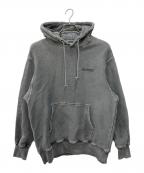 stussyステューシー）の古着「Jumbo Pigment Dyed hooded sweat」｜グレー