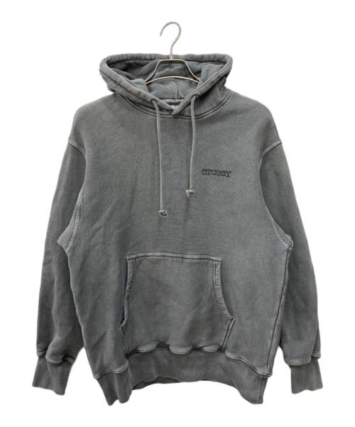 stussy（ステューシー）stussy (ステューシー) Jumbo Pigment Dyed hooded sweat グレー サイズ:Mの古着・服飾アイテム