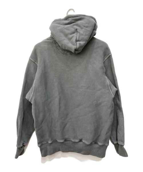 stussy（ステューシー）stussy (ステューシー) Jumbo Pigment Dyed hooded sweat グレー サイズ:Mの古着・服飾アイテム