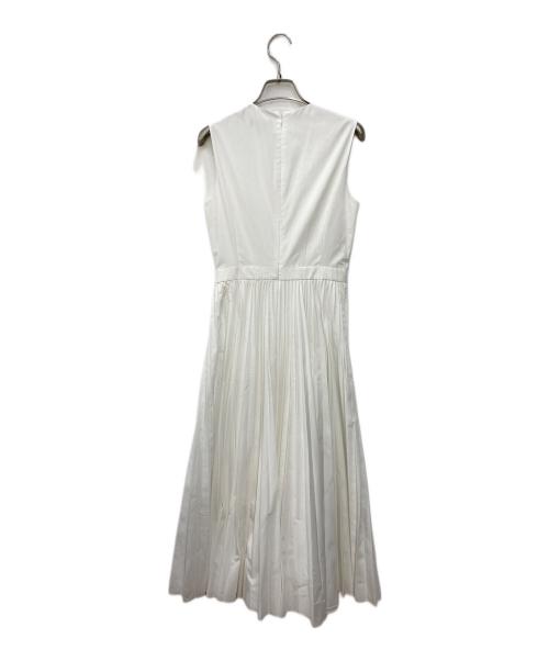 theory（セオリー）theory (セオリー) Sleek Poplin PLT SK Midi DR ホワイト サイズ:00の古着・服飾アイテム