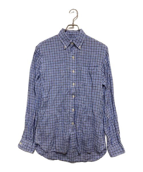 POLO RALPH LAUREN（ポロ・ラルフローレン）POLO RALPH LAUREN (ポロ・ラルフローレン) リネンチェックシャツ ブルー サイズ:Sの古着・服飾アイテム