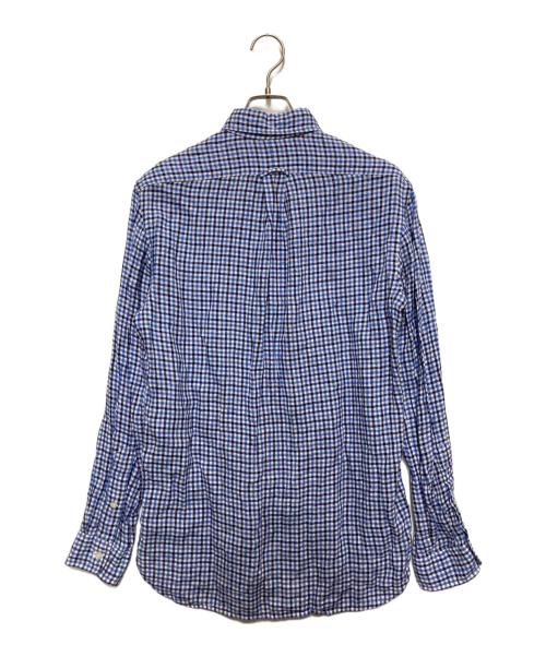 POLO RALPH LAUREN（ポロ・ラルフローレン）POLO RALPH LAUREN (ポロ・ラルフローレン) リネンチェックシャツ ブルー サイズ:Sの古着・服飾アイテム