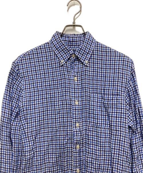POLO RALPH LAUREN（ポロ・ラルフローレン）POLO RALPH LAUREN (ポロ・ラルフローレン) リネンチェックシャツ ブルー サイズ:Sの古着・服飾アイテム
