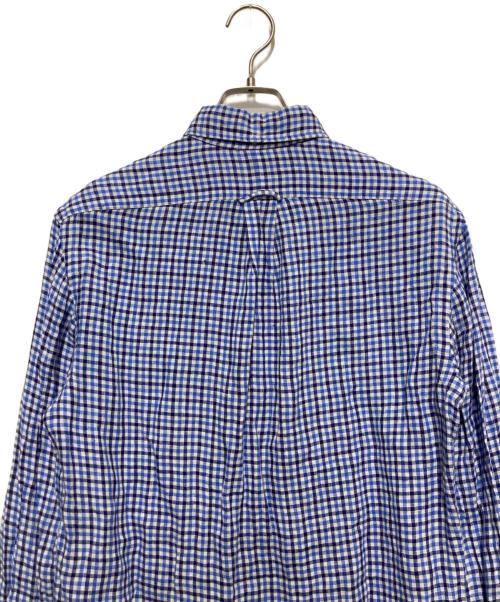 POLO RALPH LAUREN（ポロ・ラルフローレン）POLO RALPH LAUREN (ポロ・ラルフローレン) リネンチェックシャツ ブルー サイズ:Sの古着・服飾アイテム